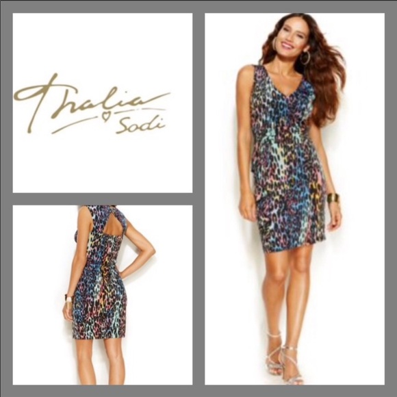 rainbow leopard print dress